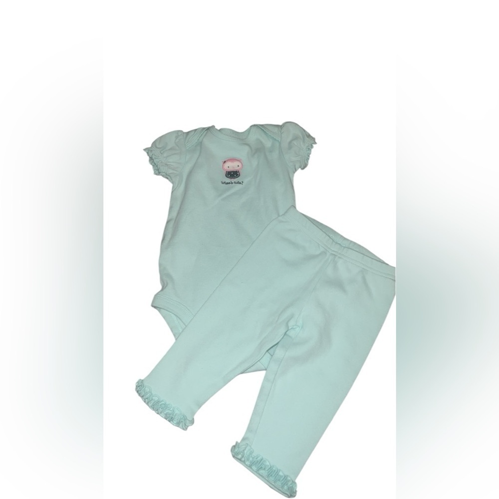 (Carters Brand) Baby Girl Onesie with Pants